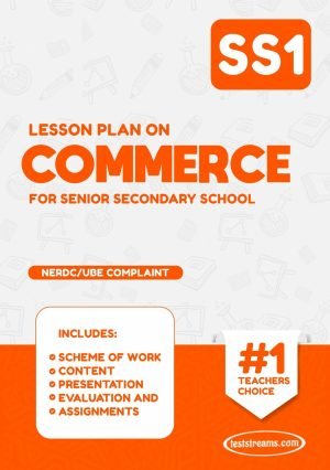 Lesson Plan On Ss1 Commerce Ms-word- Pdf Download