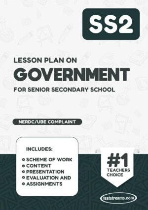 Lesson Plan On Ss2 Government Ms-word- Pdf Download