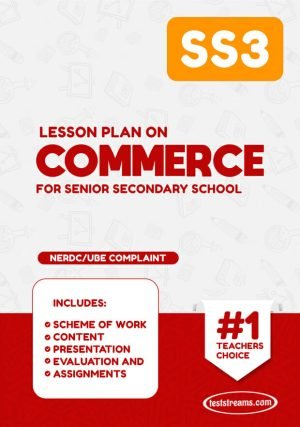 Lesson Plan On Ss3 Commerce Ms-word- Pdf Download