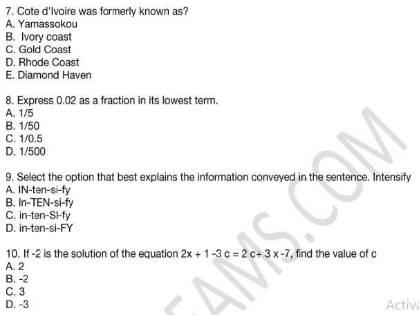 AB Microfinance Bank Nigeria Aptitude Test- PDF Download