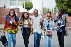 Aptitude Test candidate holding each other's hand walking
