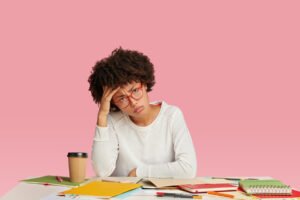 mistakes candidates must avoid - lady holding her head