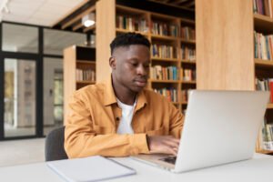 2025 Nigerian Immigration Exam candidate during an exam