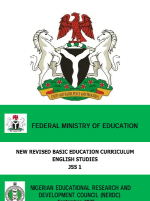 NERDC JSS1 English Studies Scheme of Work