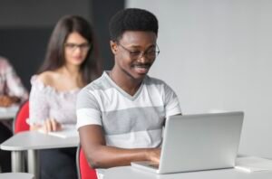 Student writing CBT exam