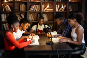 black students doing Weekly Study Plan