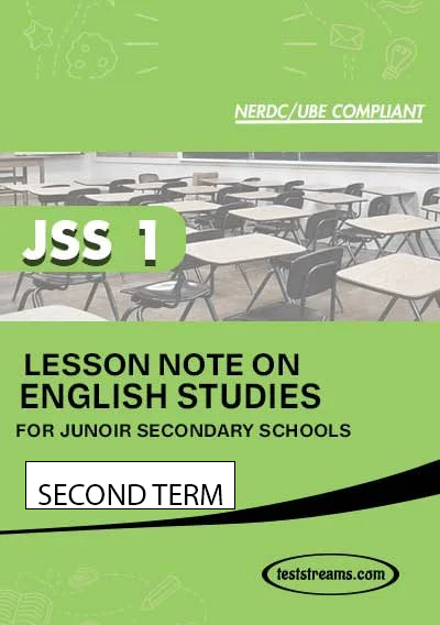 Lesson Note on ENGLISH for JSS1 Second Term